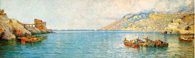 Un quadro della Costa d'Amalfi di Luca Albino